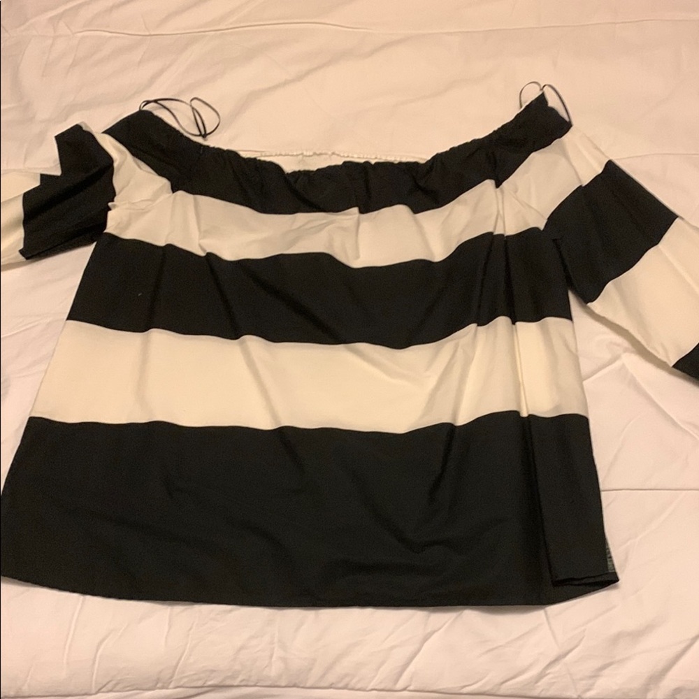 Chic Off-Shoulder Striped Top
